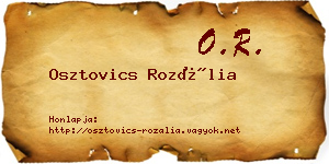 Osztovics Rozália névjegykártya